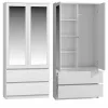 Armario ropero Topeshop SS-90 BIEL LUSTRO 5 baldas 2 puertas blanco