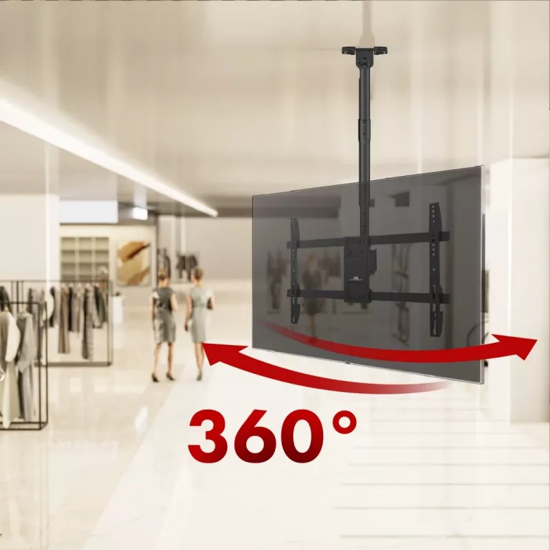 Soporte de TV de techo MACLEAN MC-112B, carga máx. 60 kg, inclinable y orientable