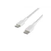 Cable trenzado USB-C a USB-C 1 m blanco