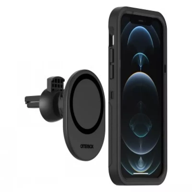 OtterBox - soporte para coche para móvil - para MagSafe - negro - para Apple iPhone 12, 12 mini, 12 Pro, 12 Pro Max