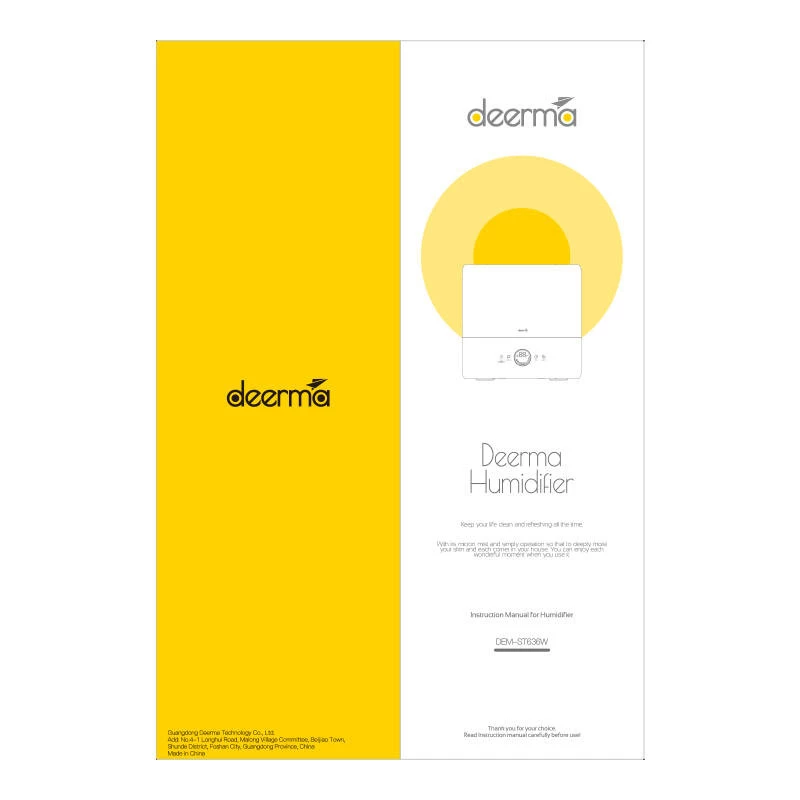 Humidificador Deerma ST636W, depósito 4,5 L, 28 W, dorado/blanco, 277×156×270 mm