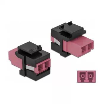 Módulo Keystone LC dúplex conector hembra a conector hembra LC dúplex DeLOCK