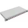 Caja de distribución de fibra óptica helos LWL 252009 – Rackmount 1HE, 12× LC MM