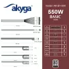 Fuente de alimentación ATX Akyga Basic AK-B1-550 550 W, ventilador de 120 mm, PFC pasivo, gris