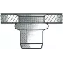 Tuerca remachable GESIPA M6 9×15,5 mm para materiales de 0,25–3,5 mm, cabeza redonda plana