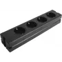 Regleta de enchufes EUROLITE 30240070 — 4 tomas carcasa de aluminio, negro