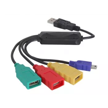 DeLock Hub USB 2.0 externo de 4 puertos - Hub - 4 x USB2.0 - sobremesa (61724)