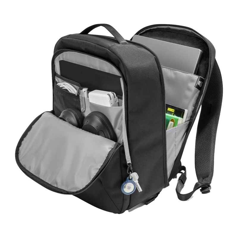 Mochila para portátil Tomtoc Explorer-T60 (negra) — funda protectora para portátiles de hasta 15,6 inch, tejido repelente al agua, correas acolchadas