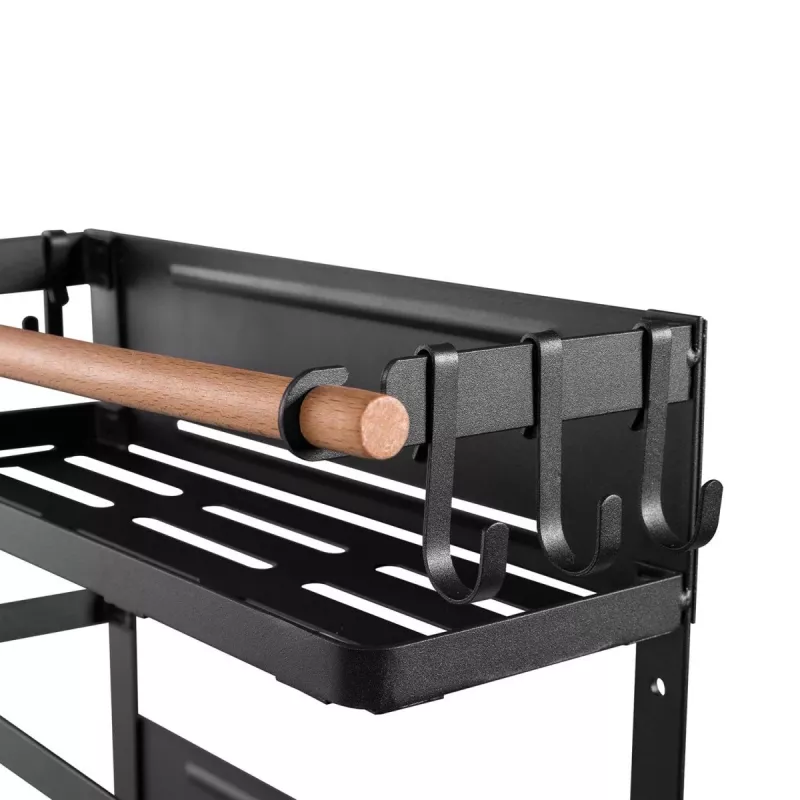 Maclean MC-910 estante magnético para frigorífico/lavadora, negro