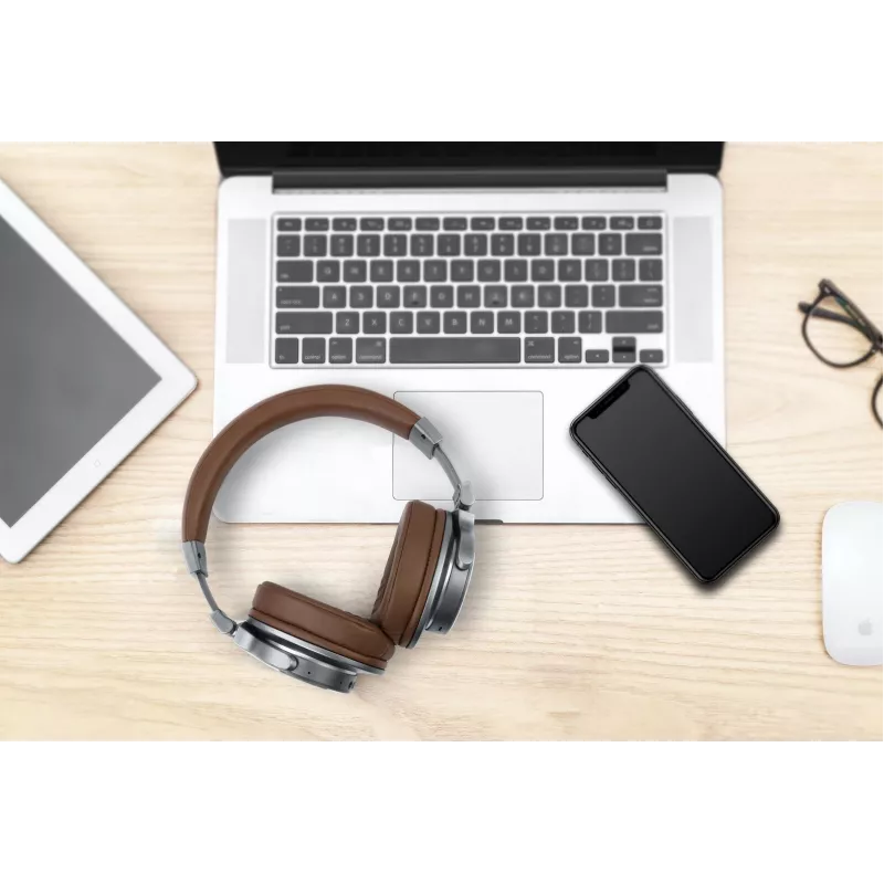 Muse M-278 BT Headset Auriculares inalámbricos con diadema micro-USB Bluetooth marrón, plata