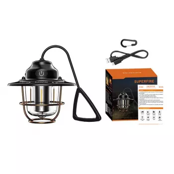 Linterna de camping Superfire T57 7 modos - linterna LED portátil con 7 modos de iluminación