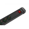 Alargador eléctrico Lanberg SP1-05F-0300-BK 3 m 5 tomas AC para interior negro