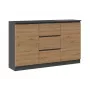 Cómoda 2D3S 120x30x75 cm, antracita/artisan