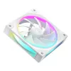 DeepCool FL12 WH 3-in-1 ventiladores de caja de 120 mm (3 uds.), 2150 rpm, rodamiento dinámico de fluido, PWM de 4 pines, blancos