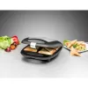 Sandwichera Rommelsbacher ST 1410 — 4 sándwiches, 1400 W, placas antiadherentes, negro/plata