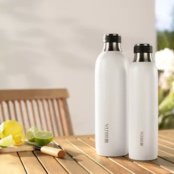 Botella de carbonatación para BRITA 1046735 — acero inoxidable, 1 L, 93 mm Ø, 305 mm de altura