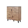 Aparador Cama LOTTA 110 2D4S roble wotan/negro mate
