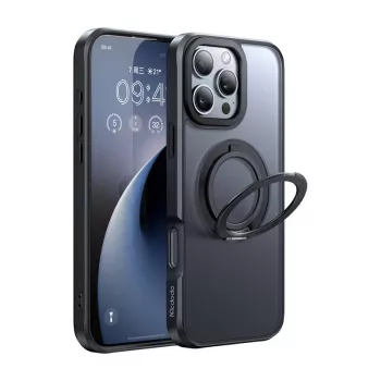 Funda protectora con MagSafe Mcdodo PC-4933 para iPhone 16 Pro Max con soporte integrado, negra