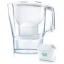 Jarra filtrante de agua BRITA Aluna Transparente Blanca — 2,4 l total / 1,4 l filtrada, MAXTRA, apta para lavavajillas