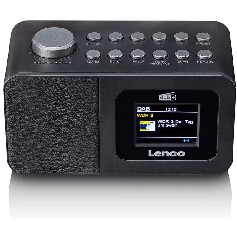 Lenco CR-625BK radiodespertador DAB+/FM con Bluetooth y carga inalámbrica, negro