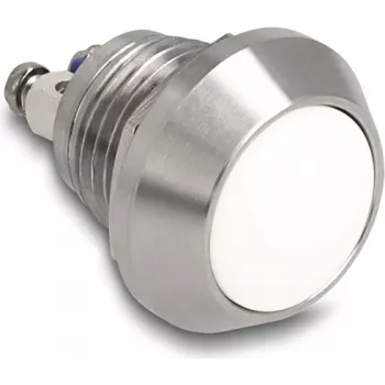 Pulsador DELOCK 22035 12 mm, 2x borne de tornillo, blanco