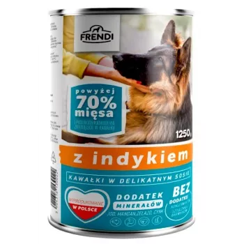 Comida húmeda para perros Frendi FRENDI con trozos de pavo en salsa fina 1250 g