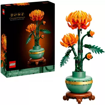 LEGO Icons set de construcción de flores de crisantemo, set creativo de modelismo para adultos para construir una planta artificial, regalo para mujeres hombres ella o él decoración para casa oficina