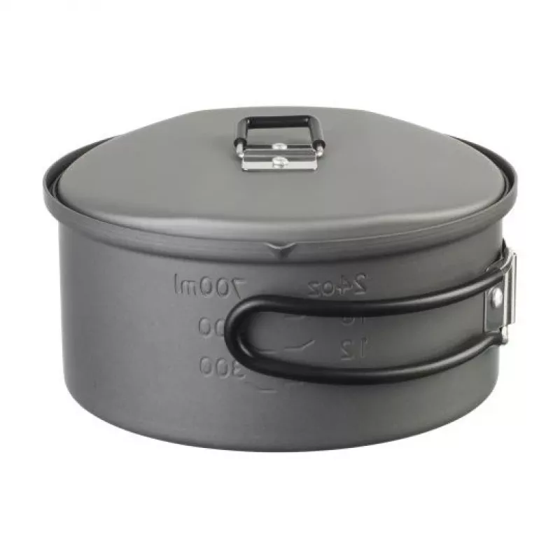 Menaje de camping ESBIT PT1100HA – olla de aluminio 1,1 L, Ø14,8 cm, 227 g, negra