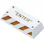 Enter Aluminum Alloy Artisan Keycap, Tecla blanca/naranja
