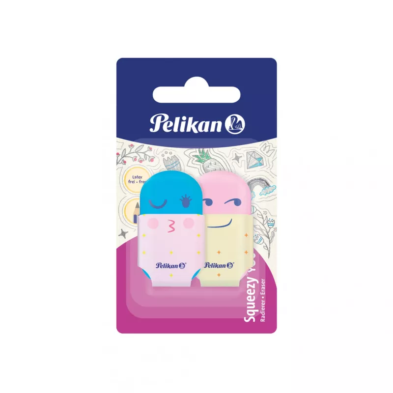 Goma de borrar Pelikan 606219 plástico multicolor 2 uds.