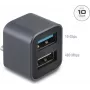 Hub mini USB DELOCK conector USB Type-C macho a 1x USB 10 Gbps Type-A y 1x USB 2.0 Type-A (modelo 64359)