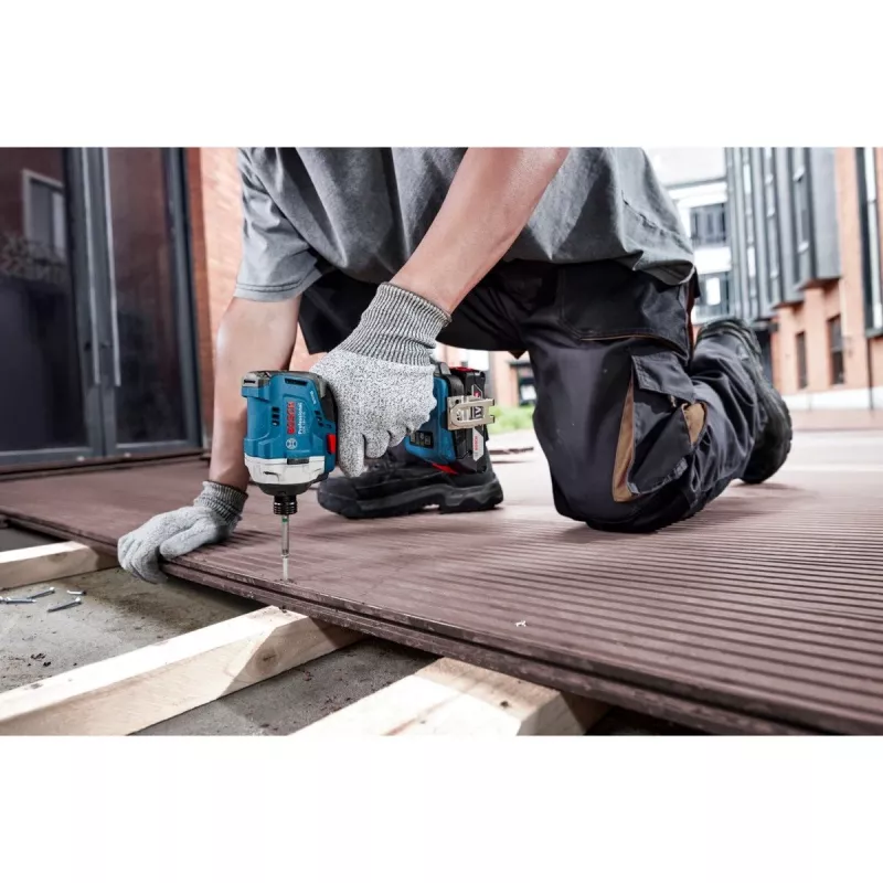 Atornillador de impacto a batería Bosch GDR 18V-215 con 2 baterías de 4,0 Ah