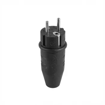 ABL Sursum ABL Conector macho SCHUKO de goma 100000039 TPE negro IP44 hasta 3x 2,5 mm (100000039)