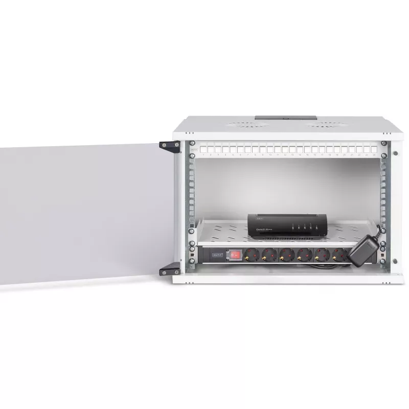 Kit de red DIGITUS DN-49202-SET 483 mm 7U 540x400 mm armario rack de 7U de altura y 540×400 mm de dimensiones internas