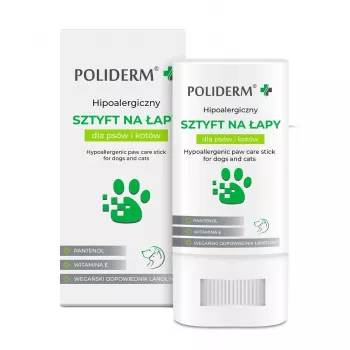 Bálsamo para patas JM Sante POLIDERM hipoalergénico 14,5 g — protección de patas para perros y gatos