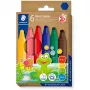 Rotuladores Staedtler 329 C6 — 6 colores (azul, marrón, verde, rosa, rojo, amarillo), punta gruesa