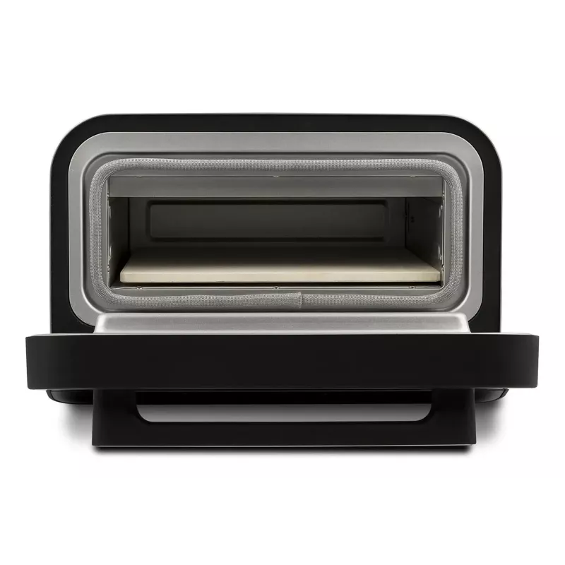 Horno de pizza G3FERRARI G10204 — horno de pizza de sobremesa, 1 pizza, 1850 W, máx. Ø 30 cm, Negro/Plata