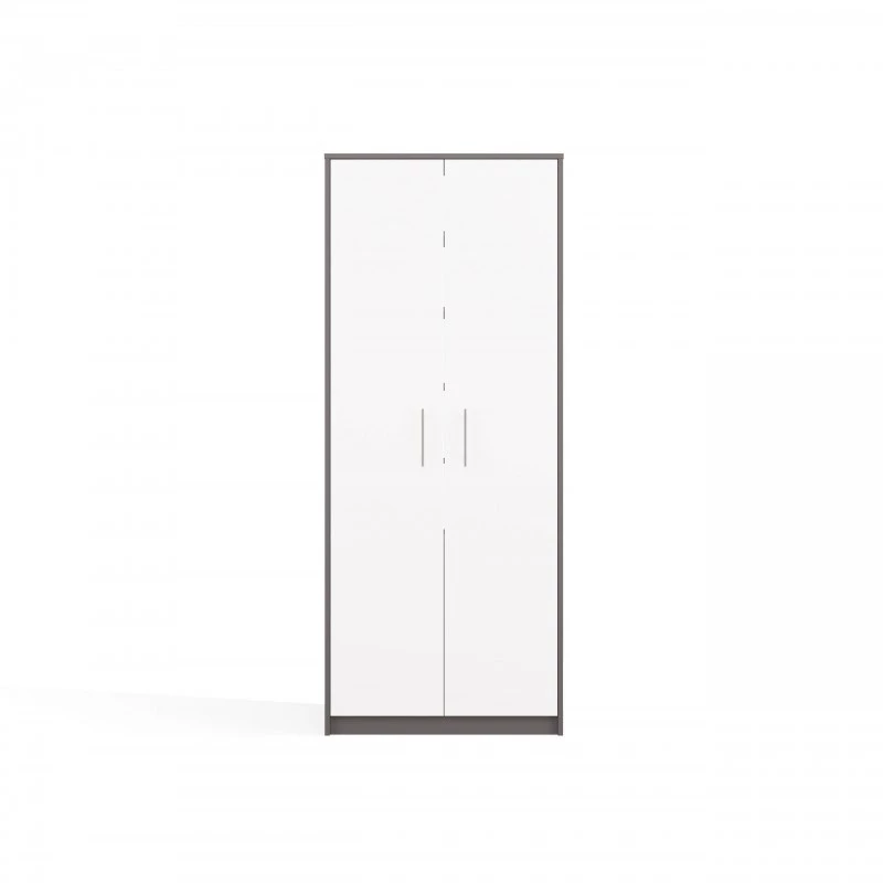 ESTANTERÍA CERRADA OLIV 2D, ANTRACITA/Blanco SET