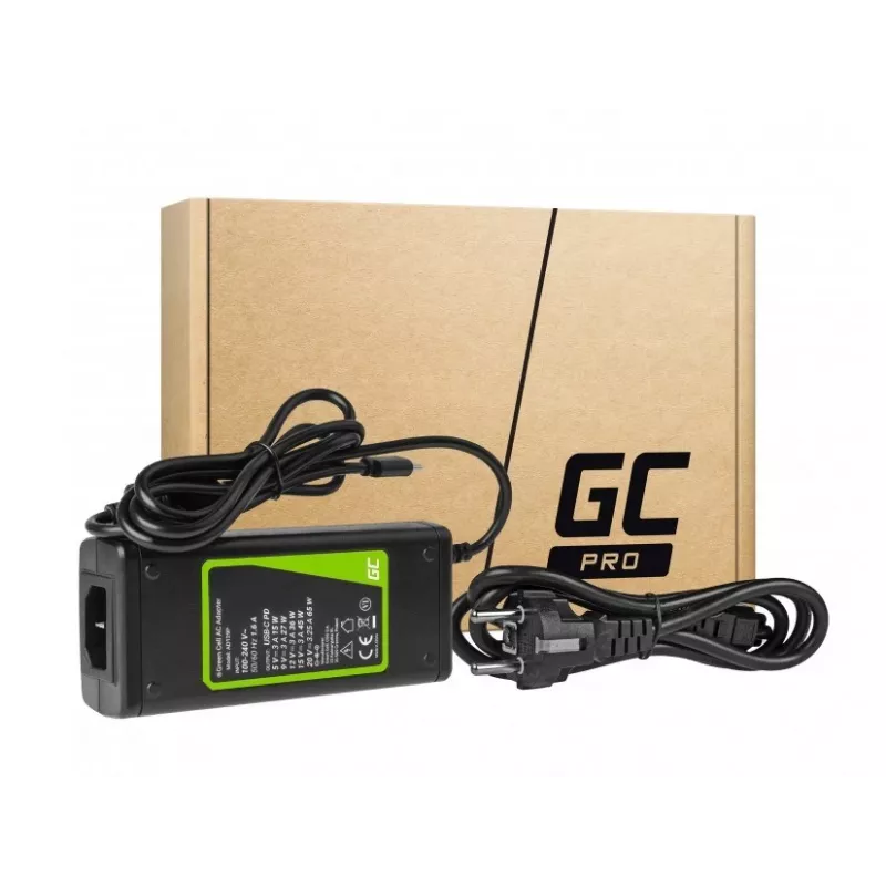 Green Cell AD134P Cargador USB-C Adaptador de CA 65W para portátil tablet smartphone