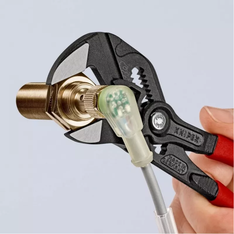 Knipex 86 01 180 llave de tenaza, 180 mm, apertura máx. 40 mm, ajustable en 15 posiciones, roja