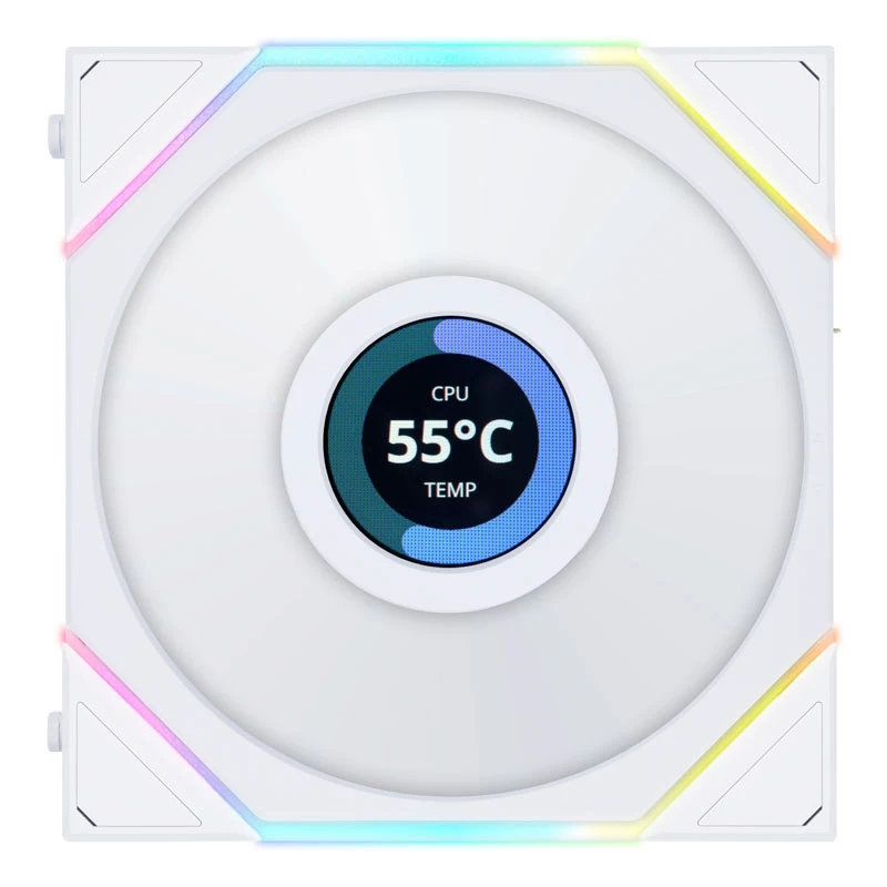 LIAN LI UNI FAN TL LCD ventilador para carcasa ARGB de 120mm - blanco pack de 3