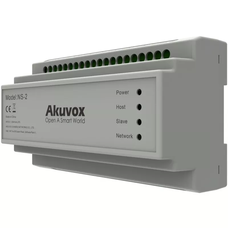 Akuvox NS-2 Switch de red Fast Ethernet (10/100) Carril DIN Gris