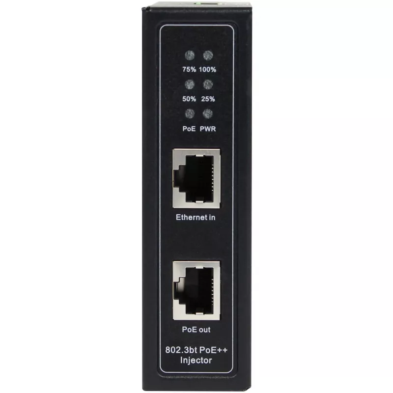 Inyector PoE ALLNET ALL-PI2014-I-BT90 90W Industrial Gigabit, carcasa metálica DIN