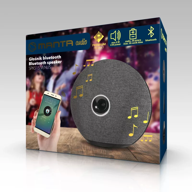 Altavoz portátil Manta SPK515 VENUS, negro