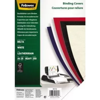 Fellowes con certificación FSC - A4 (210 x 297 mm) - blanco - 250 g/m² - 25 uds. Carpeta de encuadernación (5373602)