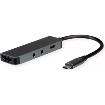Dock para portátil ROLINE 12021125 USB 3.2 Gen 1 Type-C gris 100W