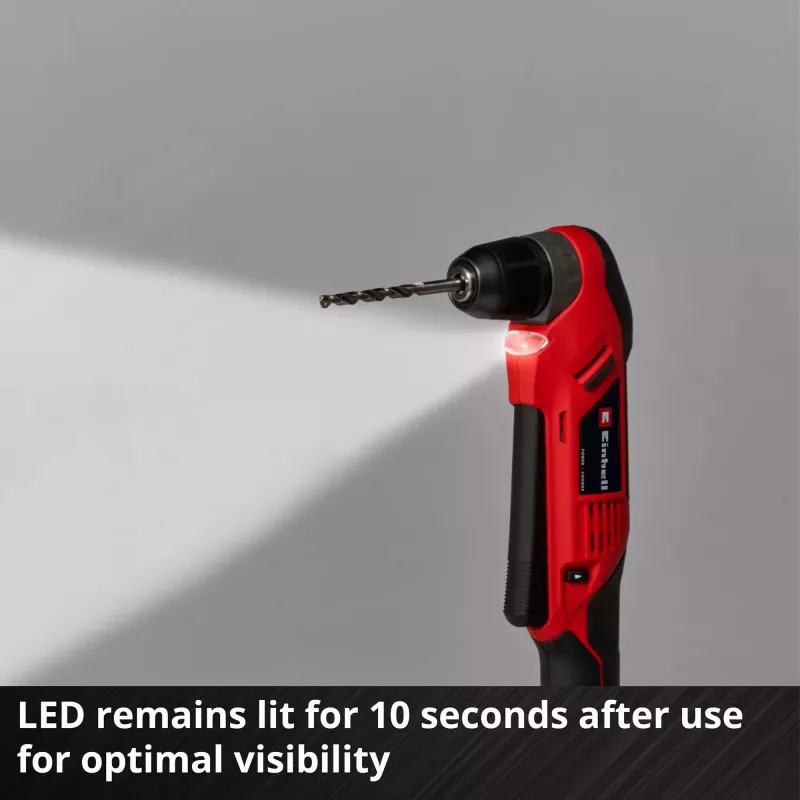 Einhell TE-AD 18 Li Solo taladro angular a batería, Power X-Change, 18 V, 45 Nm, sin batería ni cargador, rojo/negro
