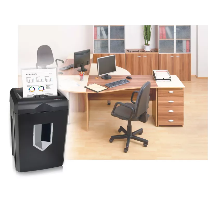 Destructora de papel Peach PS500-70 corte en partículas 58 dB Negra