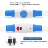 Collar LED KABB azul para perros y gatos – recargable, collar de seguridad ajustable con iluminación