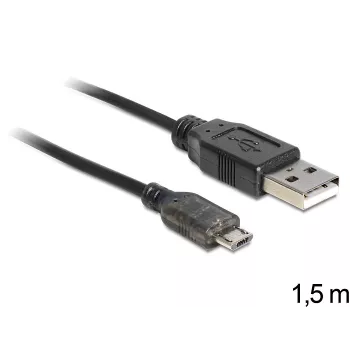 Cable USB DeLOCK USB 2.0-A - USB micro-B 1,5 m